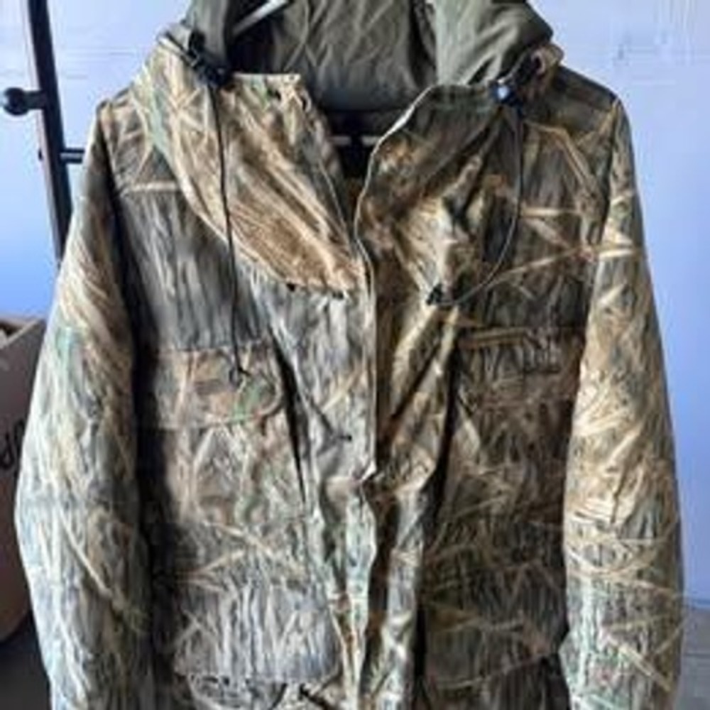 Cabelas Outdoor Gear Mens Camo Hooded Hunting Jacket Made in USA Large Regular